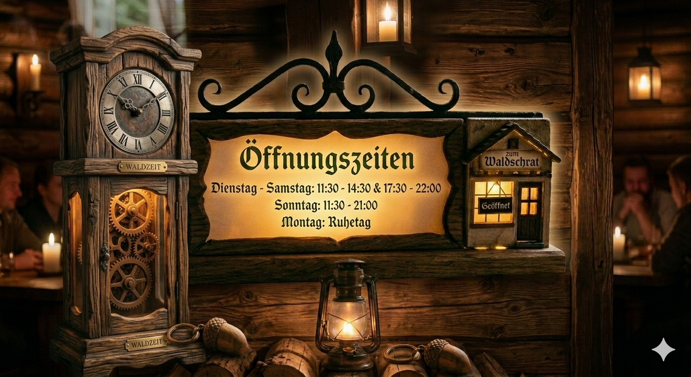 Öffnungszeiten beim Waldschrat